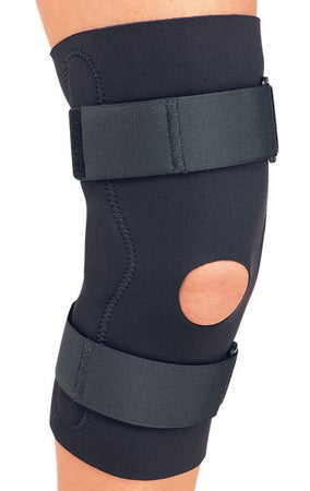Knee Brace DonJoy® Economy Medium Pull-On / D-Ring / Hook and Loop Strap 18-1/2 to 21 Inch Thigh Circumference / 14 to 15 Inch Mid-Patella Circumference / 14 to 16 Inch Calf Circumference Left or Right Knee