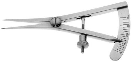 Caliper Castroviejo 0 to 20 mm, 3-1/4 Inch