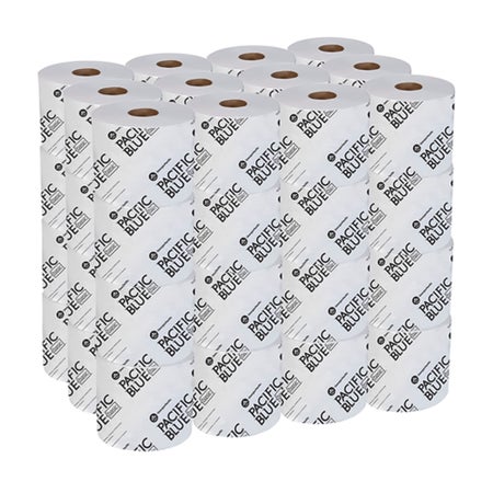 Toilet Tissue Pacific Blue Basic® White 2-Ply Standard Size Cored Roll 1000 Sheets 3-4/5 X 4 Inch