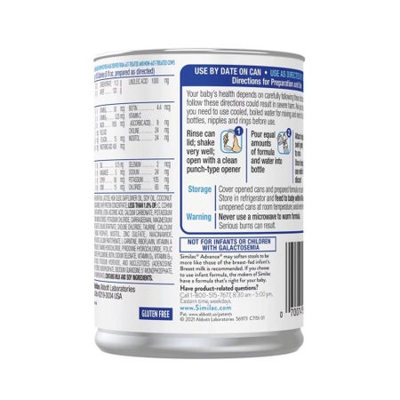 Infant Formula Similac® Advance® Unflavored 13 oz. Can Concentrate Iron