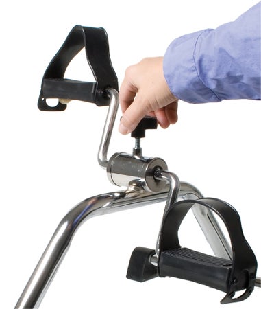 Pedal Exerciser CanDo® Portable Adjustable Resistance Levels 11 X 17 X 22 Inch Black / Gray