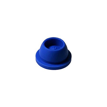 Globe® Scientific Tube Closure Thermoplastic Elastomer (TPE) Pierceable Plug Cap Blue 13 mm Diameter For 12 / 13 mm Test Tubes / Vacuum Blood Tubes NonSterile