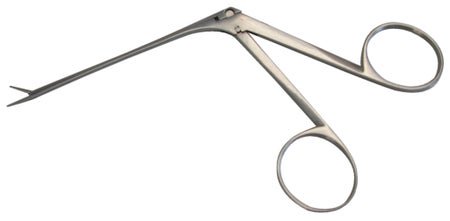 Ear Forceps BR Surgical 3-1/4 Inch Length OR / Surgical Grade Stainless Steel NonSterile NonLocking Finger Ring Handle Straight Micro, Serrated Tips