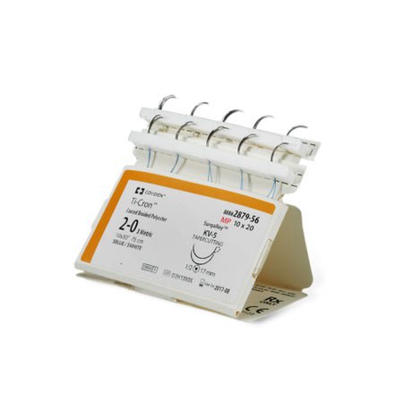 Nonabsorbable Suture with Needle Ti-Cron™ Polyester SK Ski Taper Point Needle Size 0 Braided