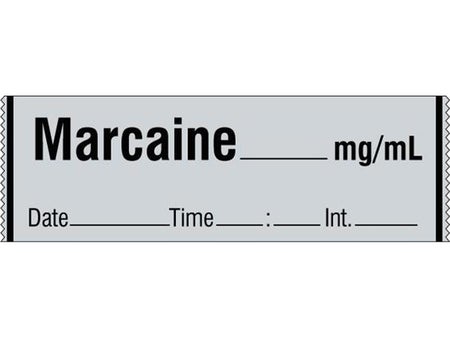 Drug Label Shamrock Syringe Label MARCAINE _____ mg / mL / Date _____ Time _____ Int. _____ Gray 1/2 X 1 Inch