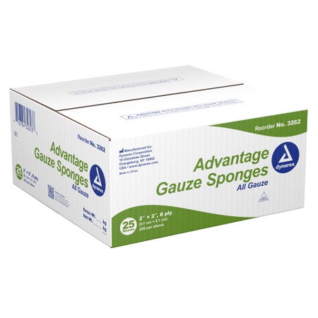Gauze Sponge Advantage 2 X 2 Inch 8-Ply NonSterile 200 per Pack