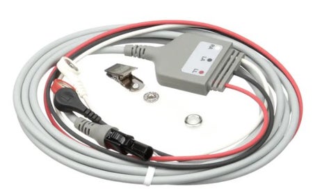 ECG Cable 8 Foot, With 2 Snap-On Electrode Connectors For use with ECG System