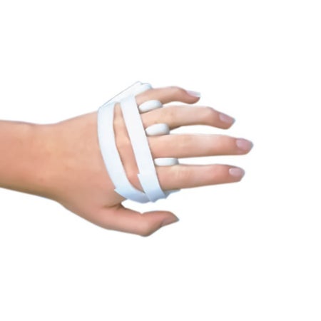 Ulnar Deviation Splint LMB Soft Core Wire-Foam™ Foam / Wire Left Hand White Size C