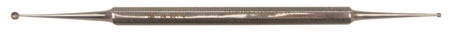 Excavator Curette BR Surgical 5-1/2 Inch Length Double-ended Solid Octagon Handle 1.5 mm Tip Straight Fenestrated Round Cup Tip