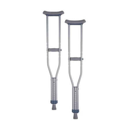 Underarm Crutches Nova Adult 5 Foot 2 Inch to 5 Foot 11 Inch User Height Aluminum Frame 300 lbs. Weight Capacity