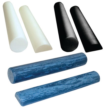 CanDo® Extra Firm Therapy Foam Roller Slim Blue EVA Foam 6 X 36 Inch