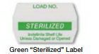 Pre-Printed Label Auxiliary Label Green Paper LOAD NO./STERILIZED/Indefinite Shelf Life/Unless Damaged or Opened Black Sterilization Label 2-1/2 X 8-1/2 Inch