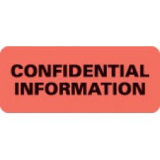 Pre-Printed Label Chart Tab Red Paper Patient Information Label Black Privacy Label 15/16 X 2-1/4 Inch