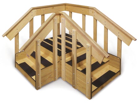 Training Staircase ADA Convertible Space-Saver 91 L X 36 W X 18 H Inch