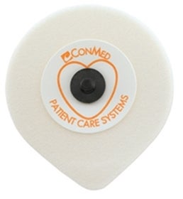 ECG Stress Electrode Snap Connector Conductive Adhesive Gel Tape Backing Adult Radiolucent 50 per Pack