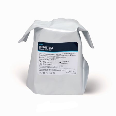 Drugs of Abuse Test Kit iCup® A.D. AMP, BZO, COC, mAMP/MET, MOP, OXY, PCP, THC (CR, OX, pH) 25 Tests CLIA Non-Waived