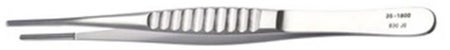 Tissue Forceps Pilling® DeBakey 6 Inch Length OR / Surgical Grade Stainless Steel NonSterile NonLocking Thumb Handle Straight Serrated Tips with Grooves