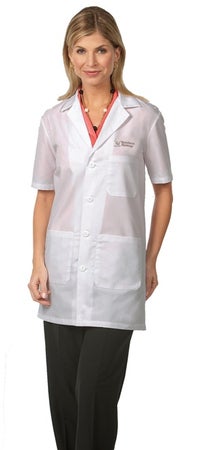 Lab Coat White Medium Hip Length 65% Polyester / 35% Cotton Reusable
