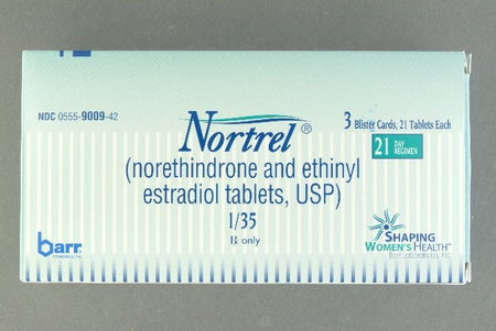 Nortrel® Norethindrone / Ethinyl Estradiol 1 mg - 0.035 mg Tablet 63 Tablets