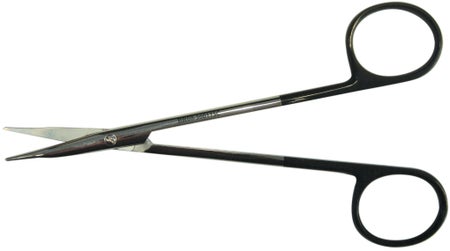 Tenotomy Scissors BR Surgical SuperCut Stevens 4-1/4 Inch Length OR / Surgical Grade German Stainless Steel NonSterile Finger Ring Handle Curved Blunt Tip / Blunt Tip