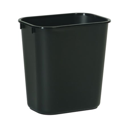Trash Can Deskside 13-5/8 Quart / 3.25 gal. Black LLDPE Rectangular
