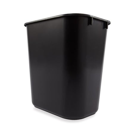 Trash Can Deskside 13-5/8 Quart / 3.25 gal. Black LLDPE Rectangular