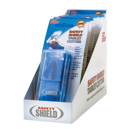 Pill Cutter Safety-Shield® Hand Operated Blue / White