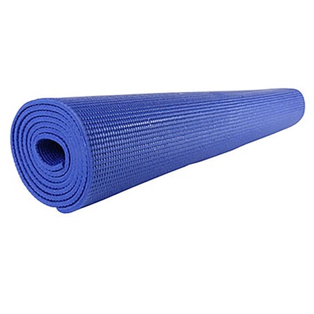 CanDo® Yoga Mat Exercise Mat Blue Polymer Environmental Resin 24 X 68 Inch