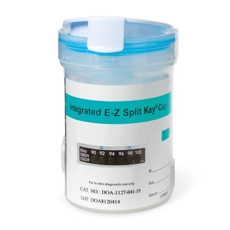 Drugs of Abuse Test Kit E-Z Split Key® Cup A.D. AMP, BAR, BZO, COC, mAMP/MET, MDMA, MTD, OPI, PCP, THC (OX, pH, SG) 25 Tests CLIA Non-Waived