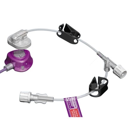 Huber Infusion Set PowerLoc® Max 20 Gauge 3/4 Inch 8 Inch Tubing Y-Site Injection Port