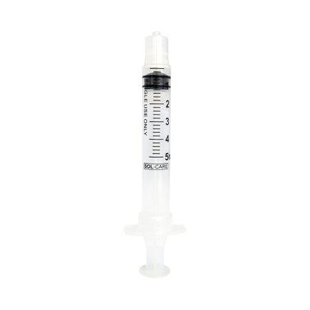 General Purpose Syringe Sol-Care™ 5 mL Luer Lock Tip Retractable Safety
