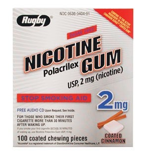 Stop Smoking Aid Rugby® 2 mg Strength Gum