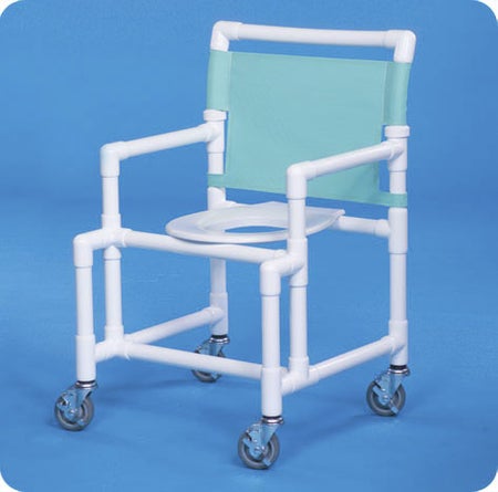 Shower Chair Original Fixed Arms PVC Frame Mesh Backrest 25-1/2 Inch Seat Width 350 lbs. Weight Capacity