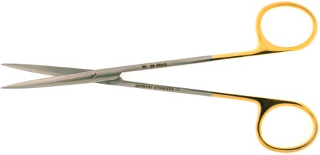 Dissecting Scissors BR Surgical Metzenbaum 5-3/4 Inch Length OR / Surgical Grade German Stainless Steel / Tungsten Carbide NonSterile Finger Ring handle Straight Blunt Tip / Blunt Tip