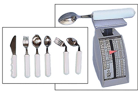 Fork Comfort Grip Weighted Silver / White Vinyl-Coated