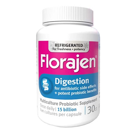 Probiotic Dietary Supplement Florajen® Digestion 30 per Bottle Capsule