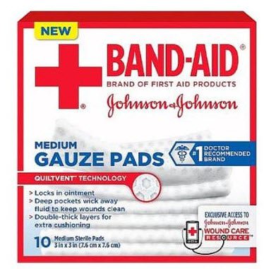 Gauze Sponge Band-Aid® 3 X 3 Inch Sterile 1 per Pack