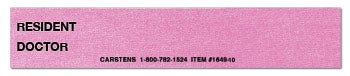Pre-Printed Label Carstens ® Record Keeping Pink Card Stock Resident_ Doctor_ Black Communication 1 X 5-1/4 Inch