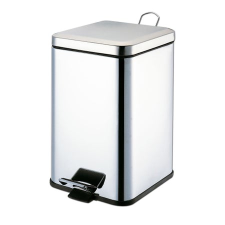 Trash Can Grafco® 32 Quart / 8 gal. Silver Stainless Steel Square