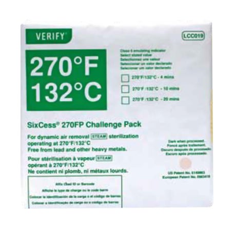 Sterilization Indicator Challenge Pack Verify® SixCess® Extended Timing Steam 4 / 10 / 20 Minute Processing Time Type 6