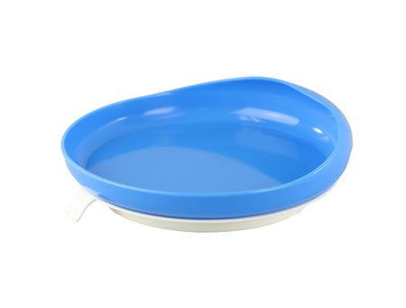 Plastic Scoop Plate with Suction Cup Base FabLife™ Blue Reusable