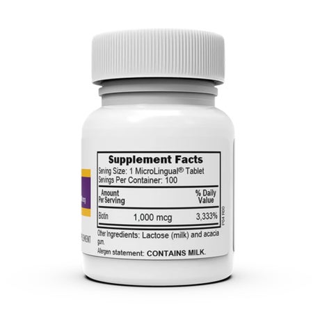 Biotin Supplement Up&Up Vitamin B7 1,000 mcg Strength Tablet 100 per Bottle