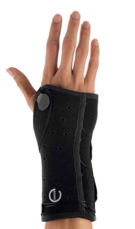 Wrist Brace Exos® Thermoformable Polymer Right Hand Black X-Small