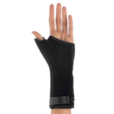 Thumb Splint Exos® Small Hook and Loop / Adjustable Cable Closure Right Hand Black