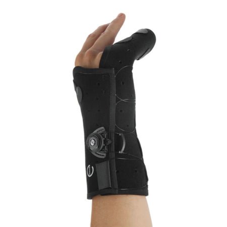Boxer Fracture Brace Exos® Thermoformable Polymer Right Hand Black Small