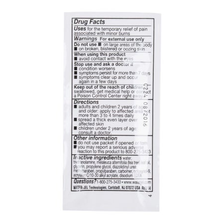 Burn Relief Lidocaine Water Jel® Burn Jel® Topical Gel 3.5 Gram Individual Packet