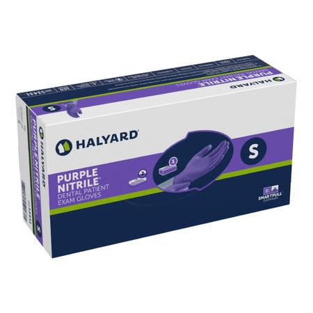 Exam Glove Purple Nitrile® Dental Small NonSterile Nitrile Standard Cuff Length Textured Fingertips Purple Not Rated