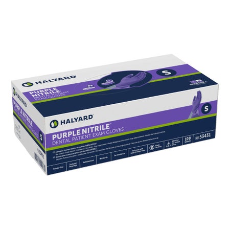Exam Glove Purple Nitrile® Dental Small NonSterile Nitrile Standard Cuff Length Textured Fingertips Purple Not Rated