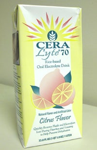 Oral Electrolyte Solution ceralyte® 70 Lemon Flavor 1.76 oz. Short Gut / IBS / Crohn's Disease / Celiac Disease / Cancer