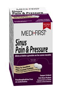 Cold and Sinus Relief Medi-First® 500 mg - 5 mg Strength Tablet 50 per Box
